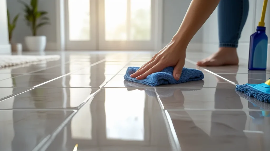 cleaning porcelain tile